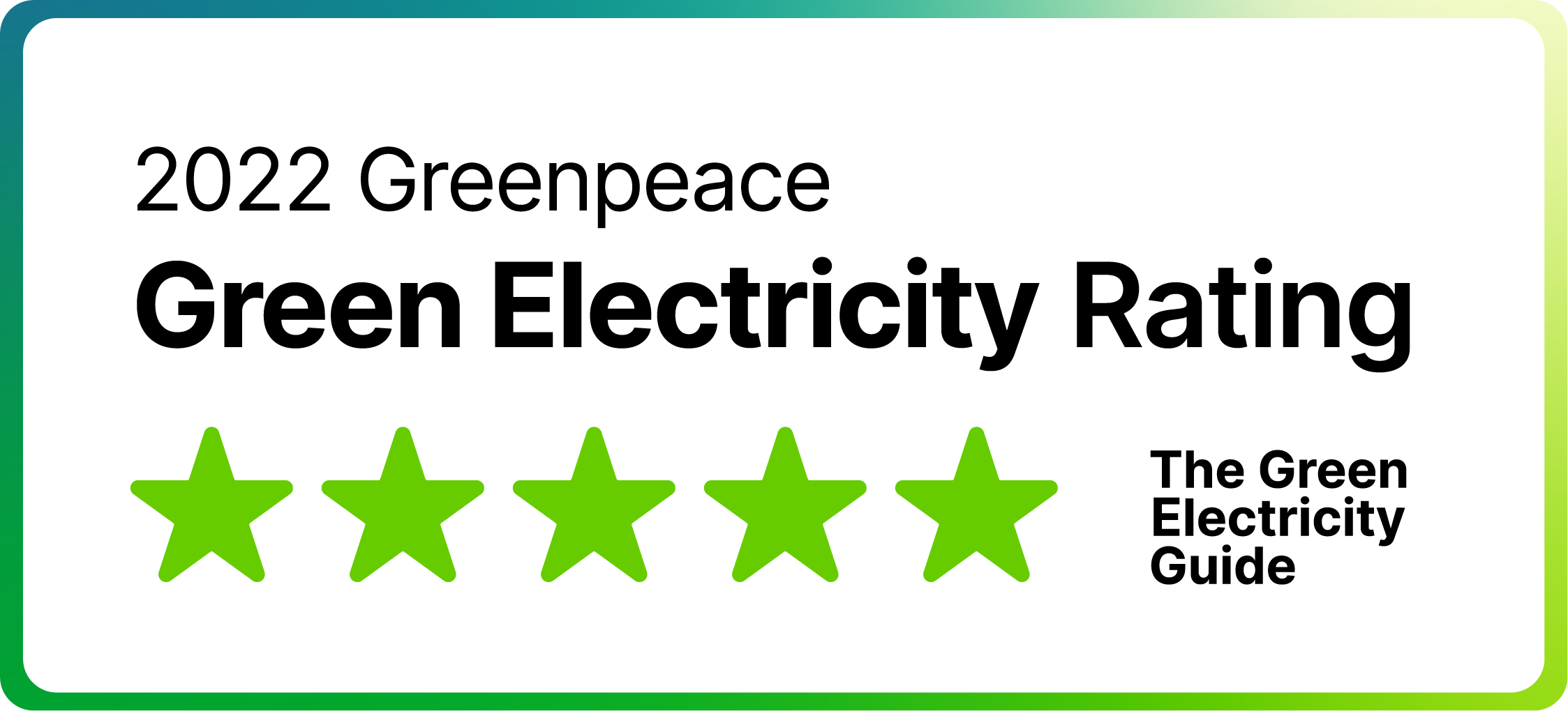 Greenpeace, Green Electricity Guide, 5 star rating energy retailer greenest electricity supplier, powershop provider, best electricity provider, choice